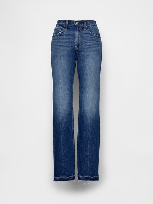 Image number 5 showing, Mid Rise Relaxed Straight Jeans