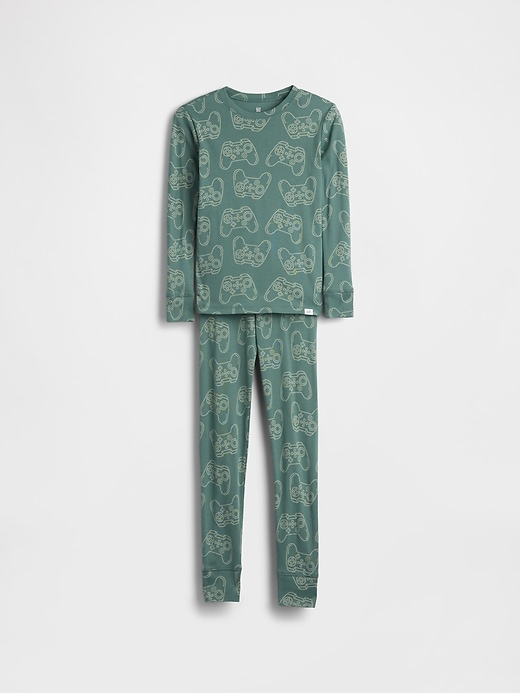 Image number 1 showing, Kids Organic Brushed Cotton PJ Set