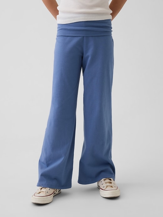 Image number 3 showing, Kids Wide-Leg Foldover Leggings