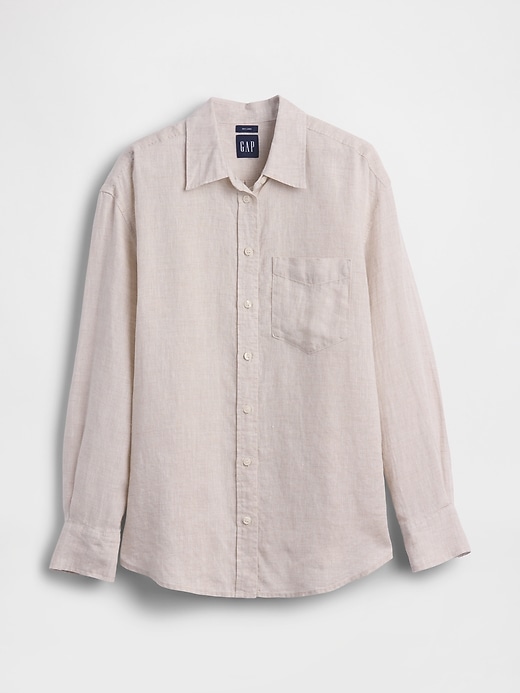 Image number 5 showing, 100% Linen Oversized Shirt