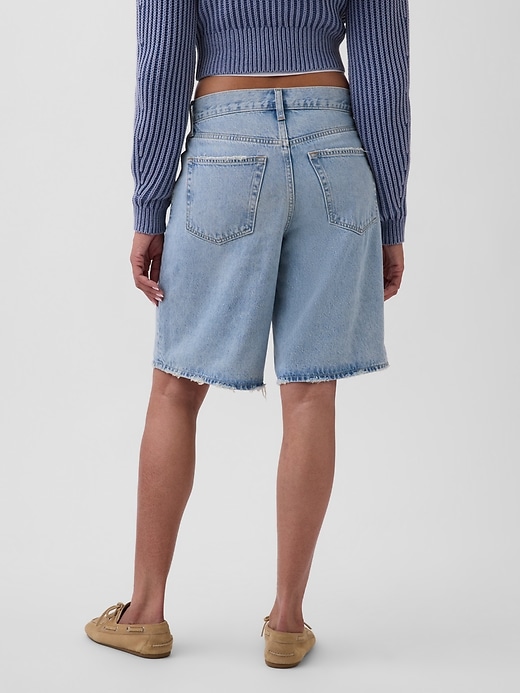 Image number 4 showing, 11" Mid Rise Longline Denim Shorts