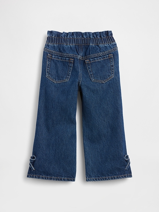 Image number 2 showing, Baby & Toddler Bow Split-Hem Stride Jeans