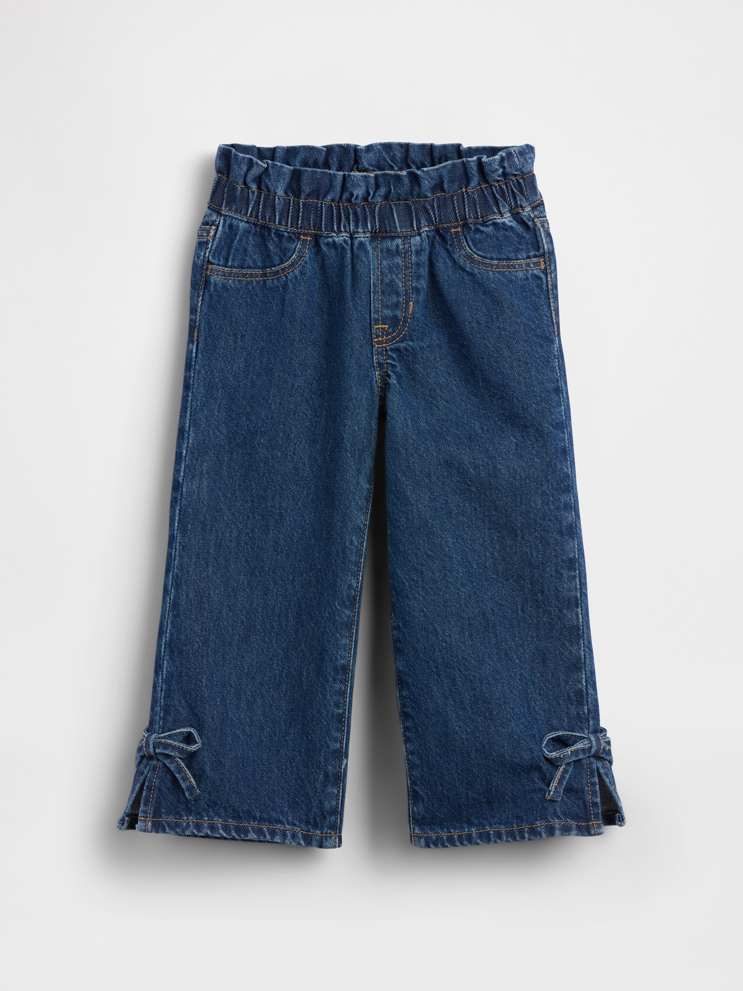 Baby & Toddler Bow Split-Hem Stride Jeans