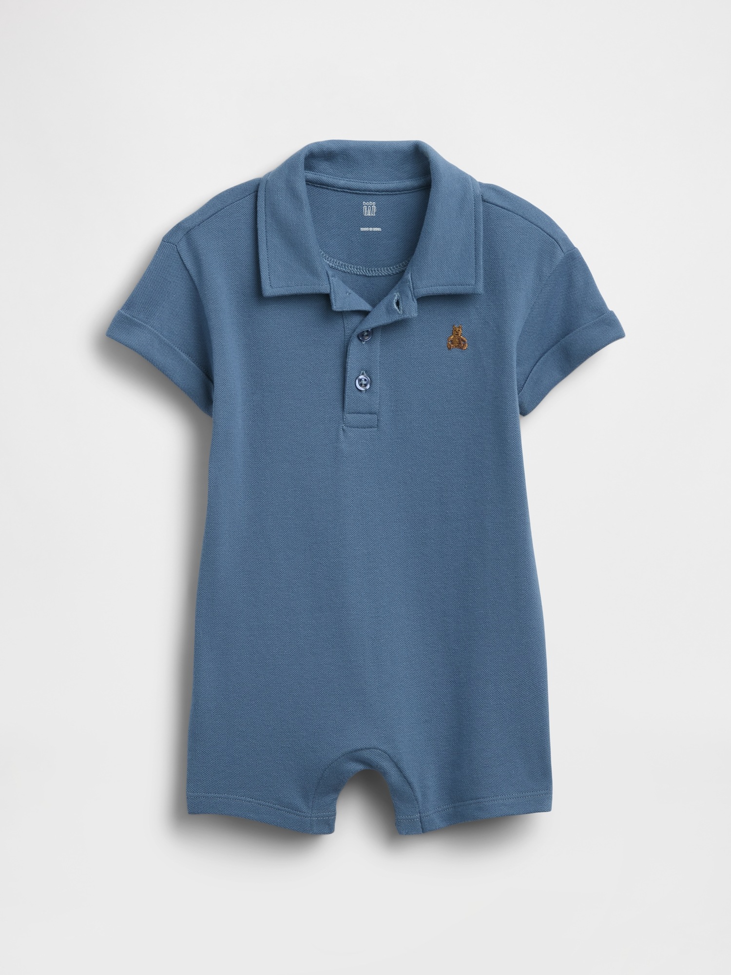 Baby Pique Polo Shorty One-Piece