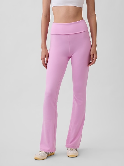 Image number 2 showing, GapFit Smooth Foldover Mini Flare Leggings