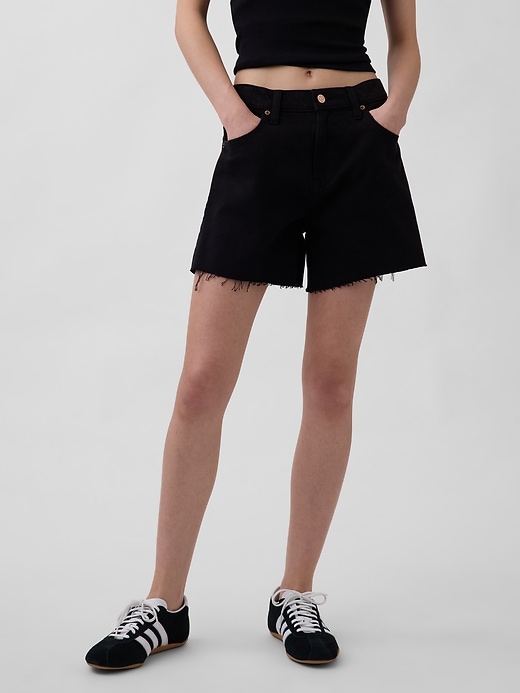 Image number 2 showing, 4" Mid Rise UltraSoft Relaxed Cutoff Shorts