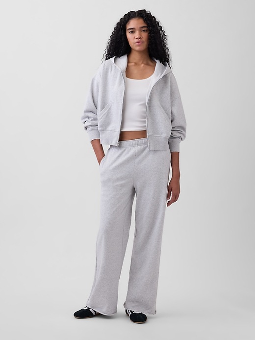 Image number 1 showing, VintageSoft Terry Wide-Leg Sweatpants
