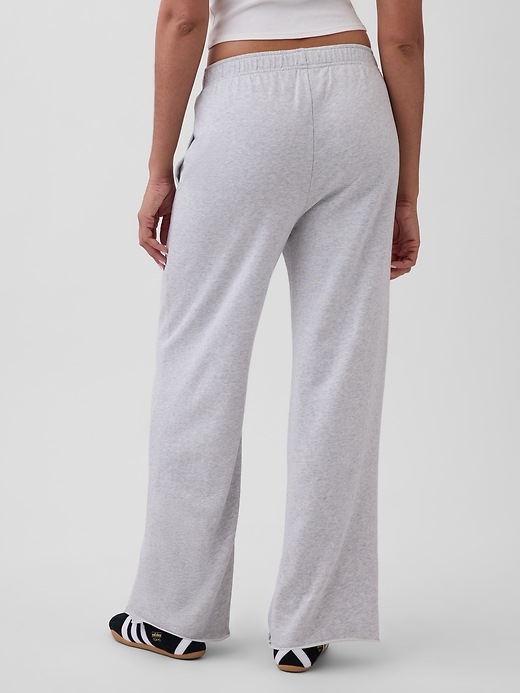 Image number 4 showing, VintageSoft Terry Wide-Leg Sweatpants