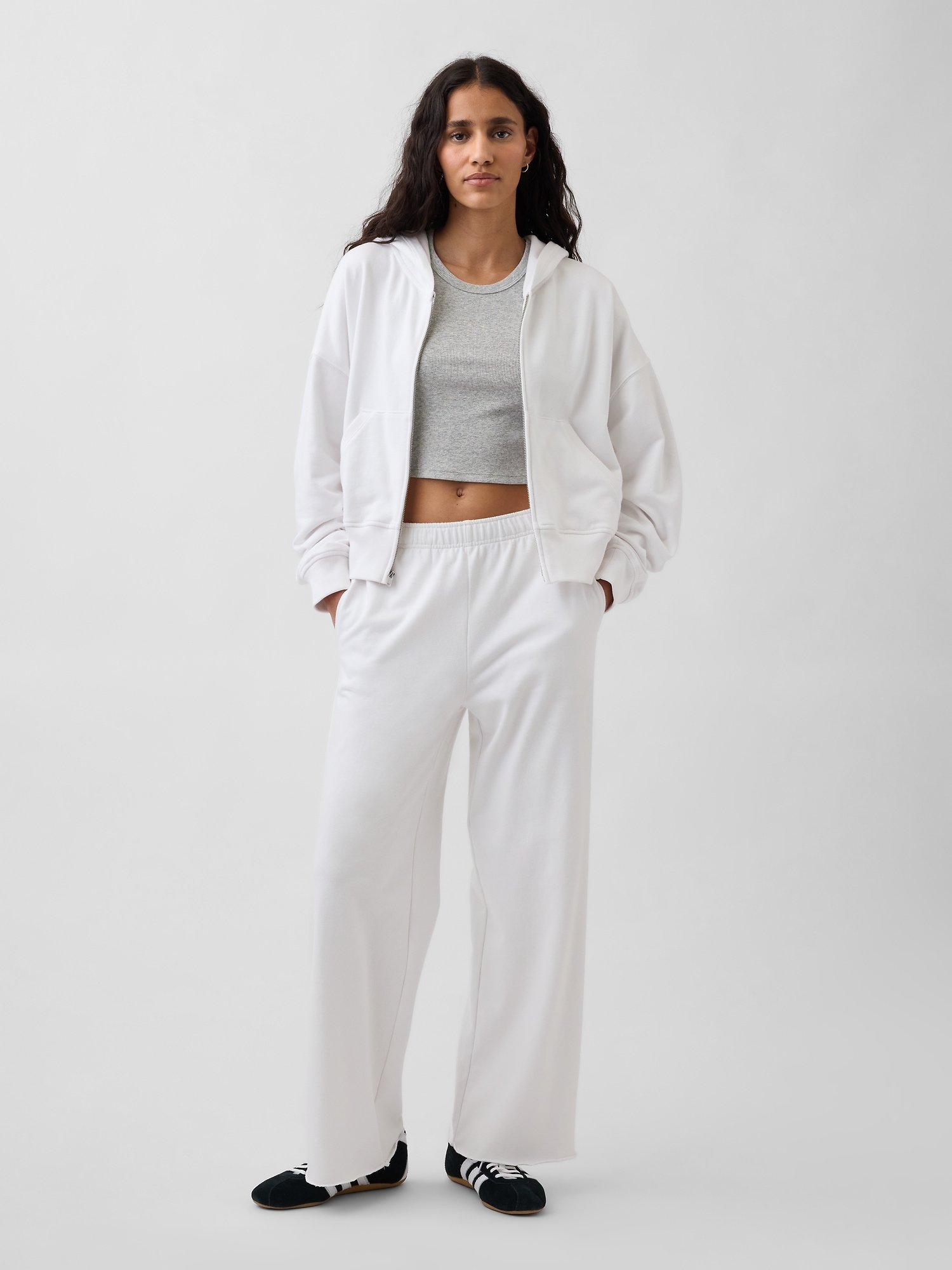VintageSoft Terry Wide-Leg Sweatpants