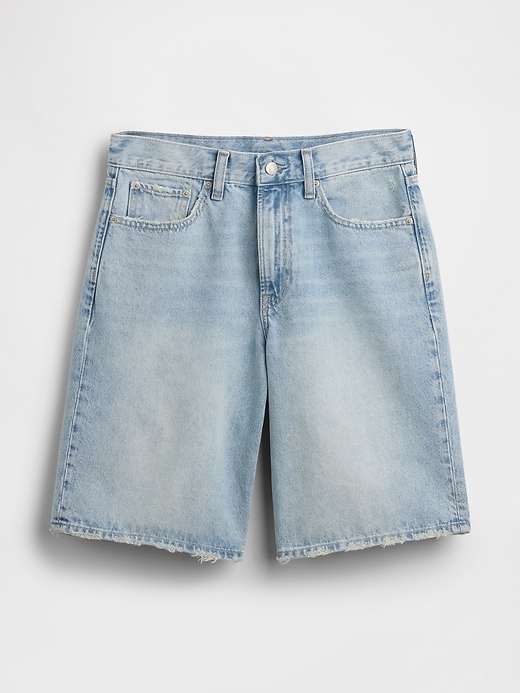 Image number 5 showing, 11" Mid Rise Longline Denim Shorts