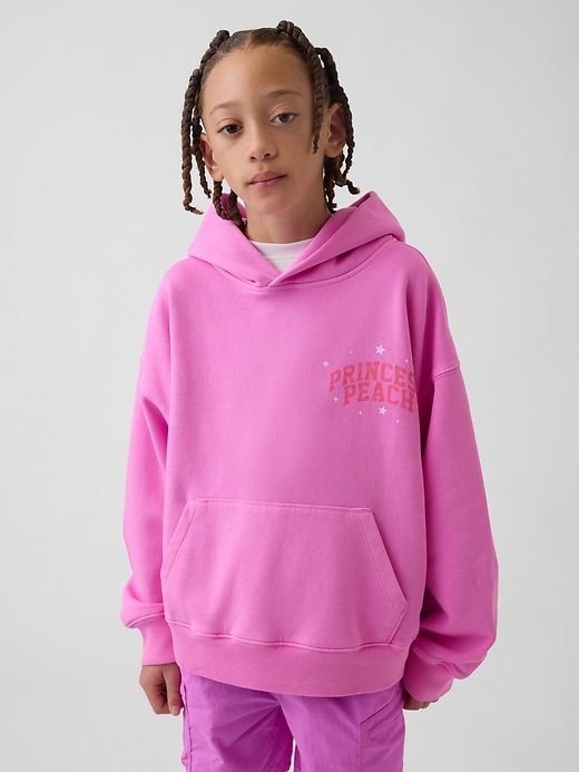 L'image numéro 1 présente Chandail à capuchon décontracté Super Mario VintageDoux pour Enfant