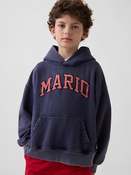 L'image numéro 1 présente Chandail à capuchon décontracté Super Mario VintageDoux pour Enfant