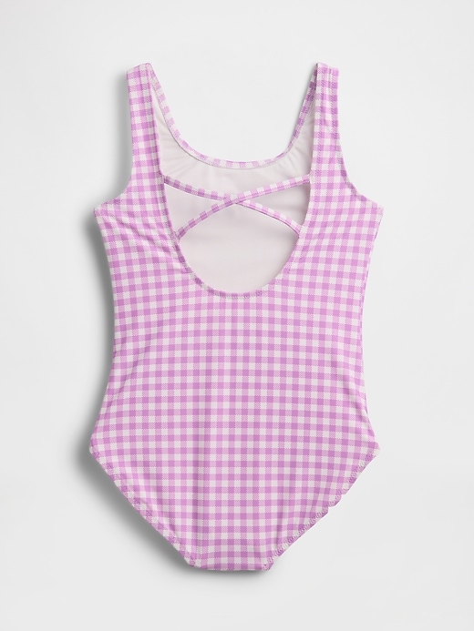 Image number 2 showing, Kids Cross-Back One-Piece Swimsuit