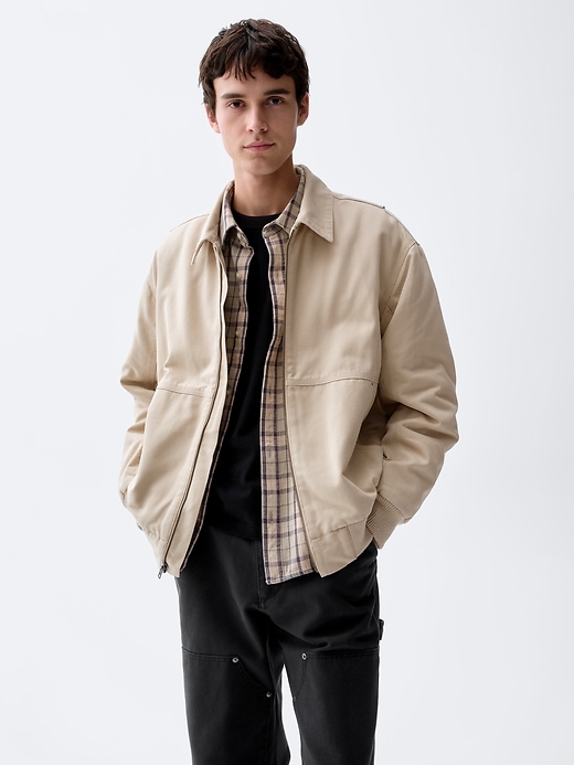 Image number 6 showing, Canvas Bomber Jacket