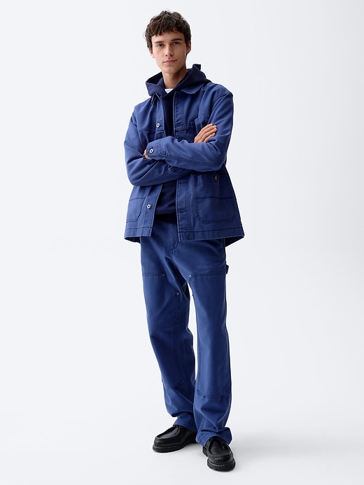 Image number 7 showing, '90s Loose Canvas Double-Knee Carpenter Pants