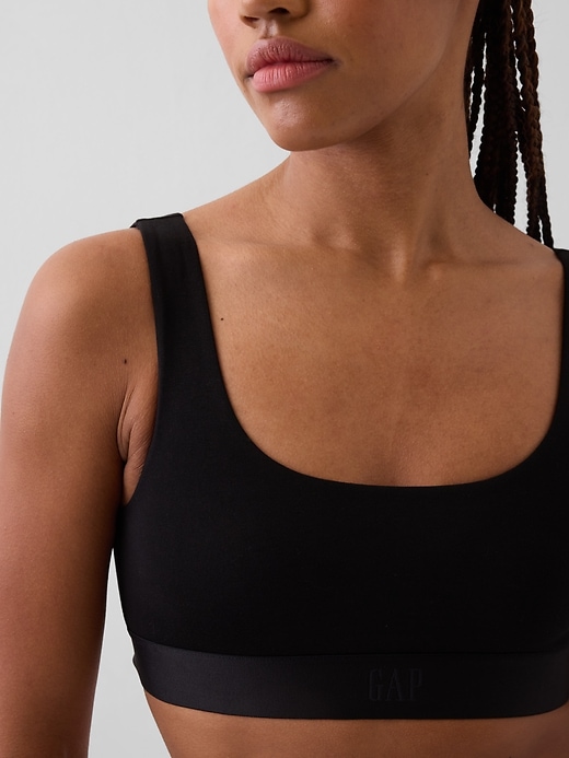 Image number 4 showing, Organic Stretch Cotton Gap Logo Bralette