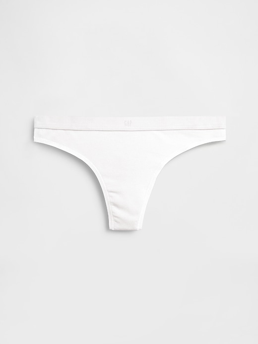 Image number 4 showing, Organic Stretch Cotton Logo Thong