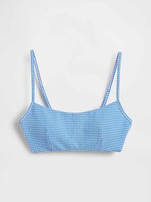 L'image numéro 4 présente Haut de bikini côtelé à encolure dégagée