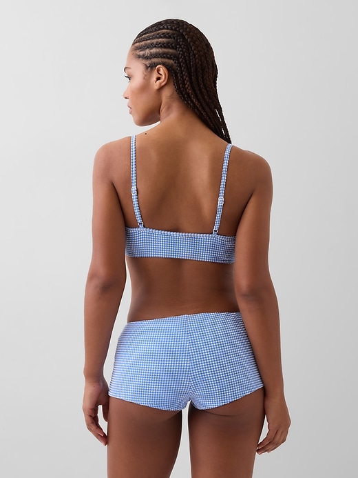 L'image numéro 2 présente Haut de bikini côtelé à encolure dégagée