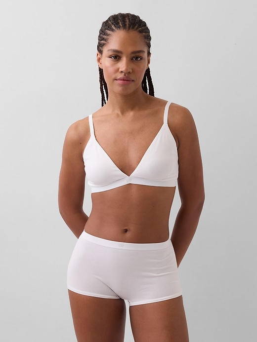 Image number 1 showing, Organic Stretch Cotton Triangle Bra