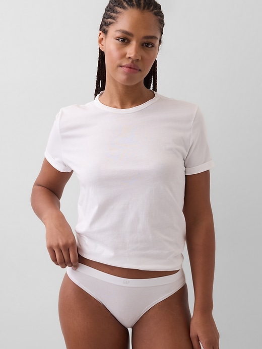 Image number 1 showing, Organic Stretch Cotton Logo Bikini