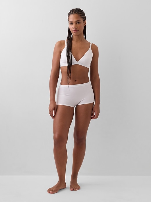 Image number 3 showing, Organic Stretch Cotton High Rise Shorty