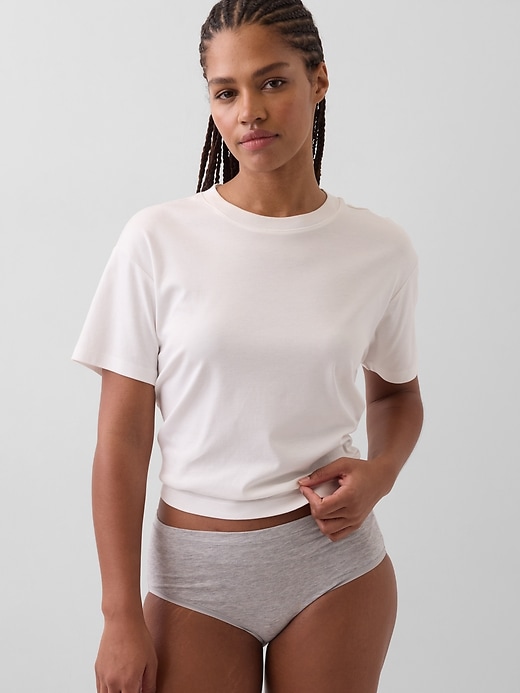 Image number 1 showing, Organic Stretch Cotton High Rise Bikini