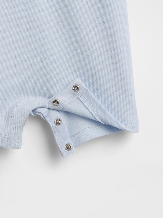 Image number 3 showing, Baby Colorblock Pique Polo Shorty One-Piece