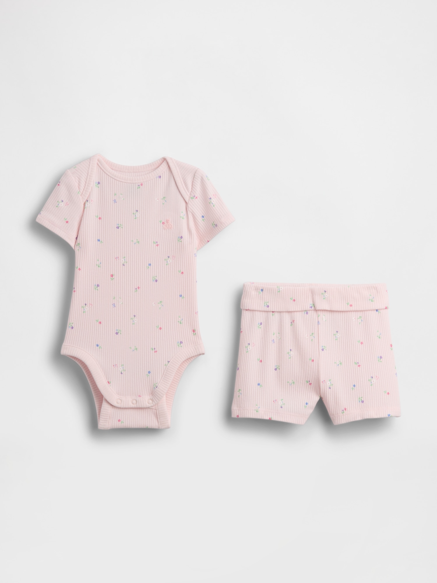Baby Grow-With-Me TinyRib Short Set