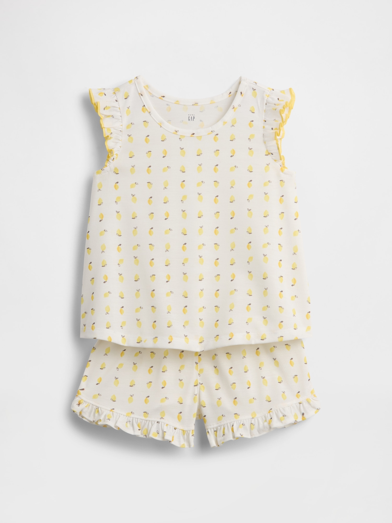 Baby & Toddler Recycled Ruffle Fruit PJ Short Set