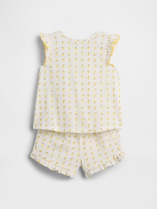 Image number 2 showing, Baby & Toddler Recycled Ruffle Fruit PJ Short Set
