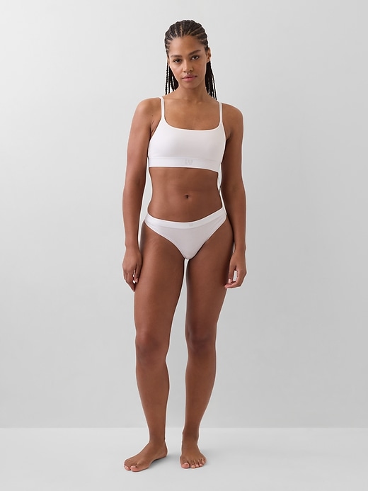 Image number 4 showing, Organic Stretch Cotton Logo Bralette