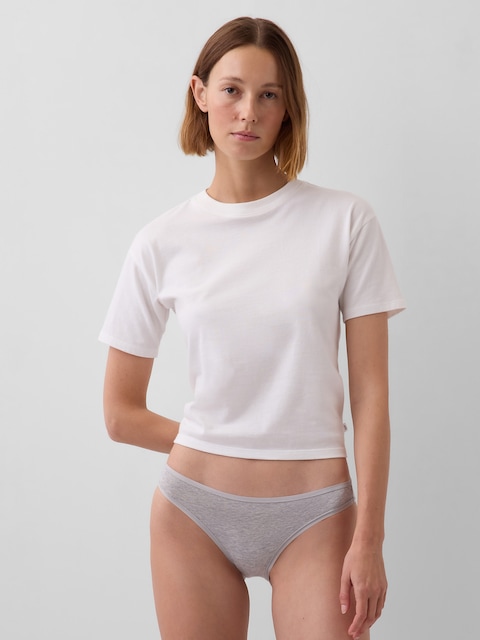 CULOTTE BIKINI EN COTON BIOLOGIQUE EXTENSIBLE