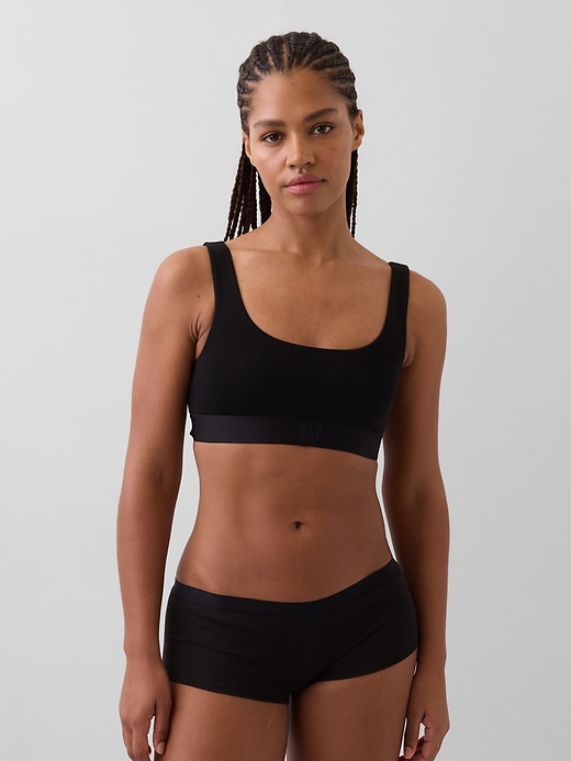 Image number 1 showing, Organic Stretch Cotton Gap Logo Bralette