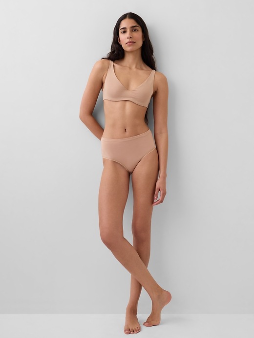 L'image numéro 3 présente Culotte bikini en coton biologique extensible