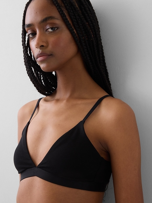 Image number 6 showing, Organic Stretch Cotton Triangle Bra