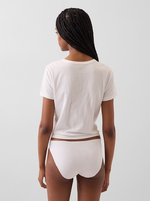 L'image numéro 2 présente Culotte bikini invisible en coton biologique extensible