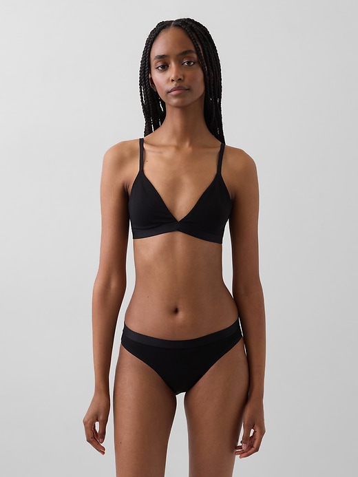 Image number 1 showing, Organic Stretch Cotton Triangle Bra