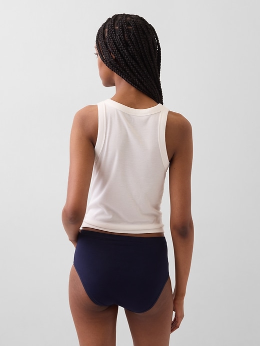 L'image numéro 2 présente Culotte bikini en coton biologique extensible