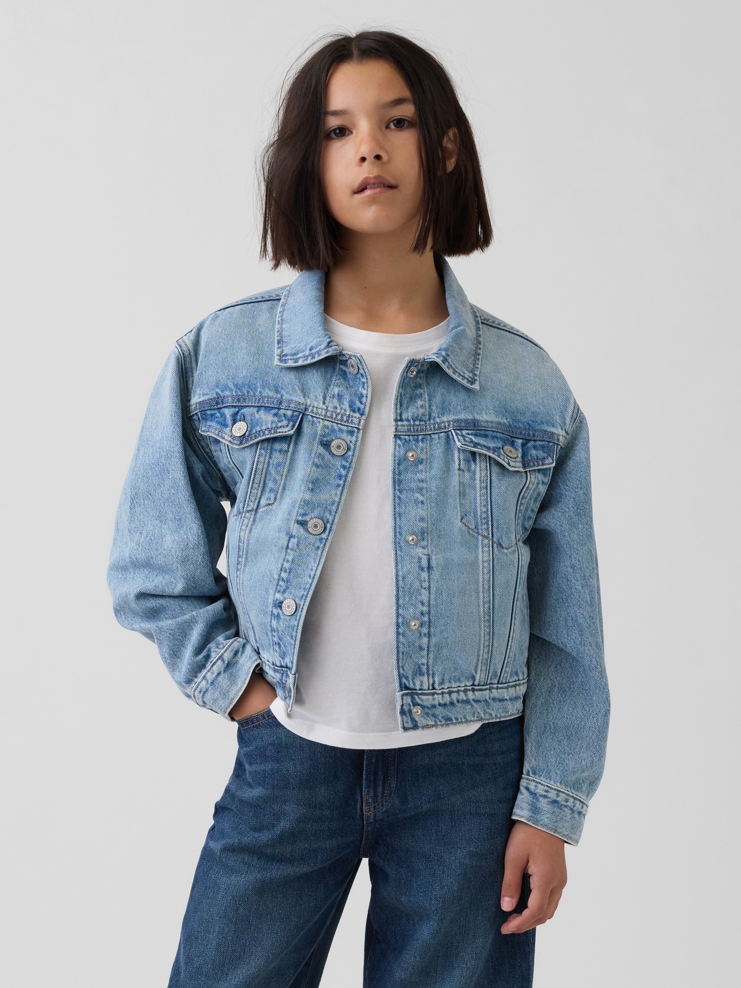 VESTE EN DENIM EMBLÉMATIQUE POUR ENFANT