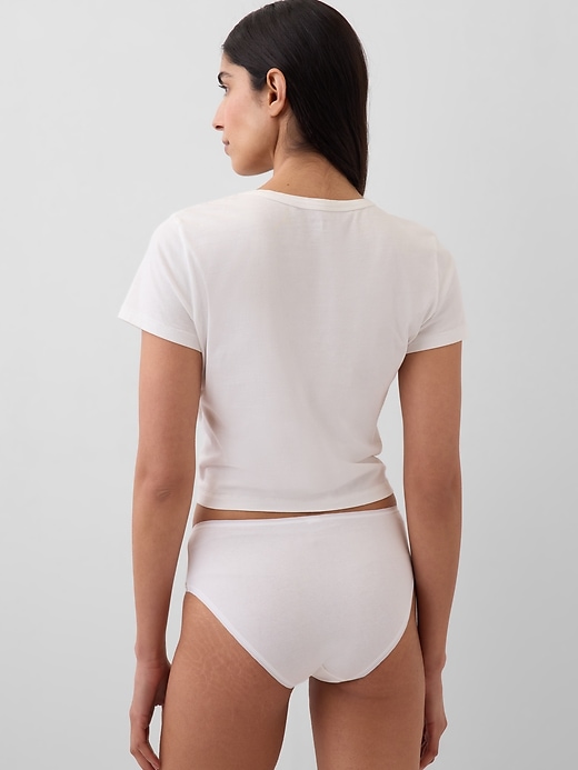 L'image numéro 2 présente Culotte taille basse en coton biologique extensible