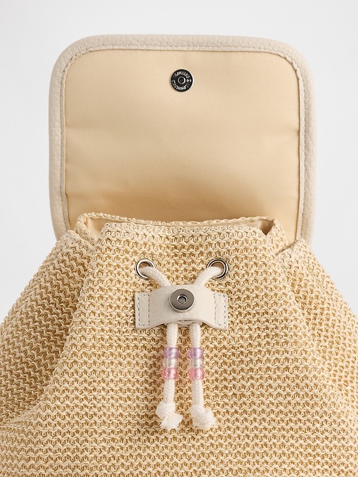 Image number 2 showing, Kids Shimmer Straw Backpack