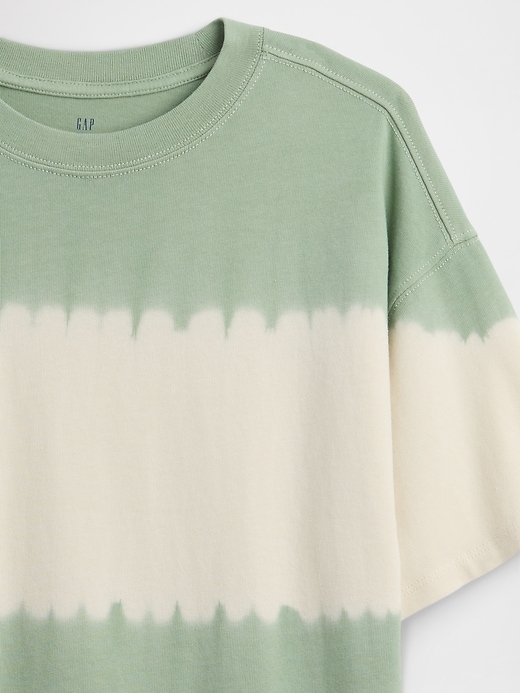 L'image numéro 3 présente T-shirt surdimensionné en tissu épais teint par nœuds pour Enfant