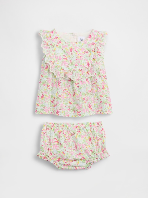 Baby Eyelet Ruffle Outfit Set