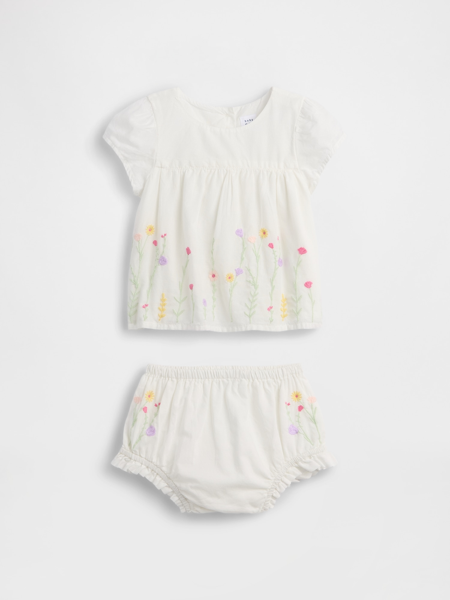 Baby Embroidered Floral Outfit Set