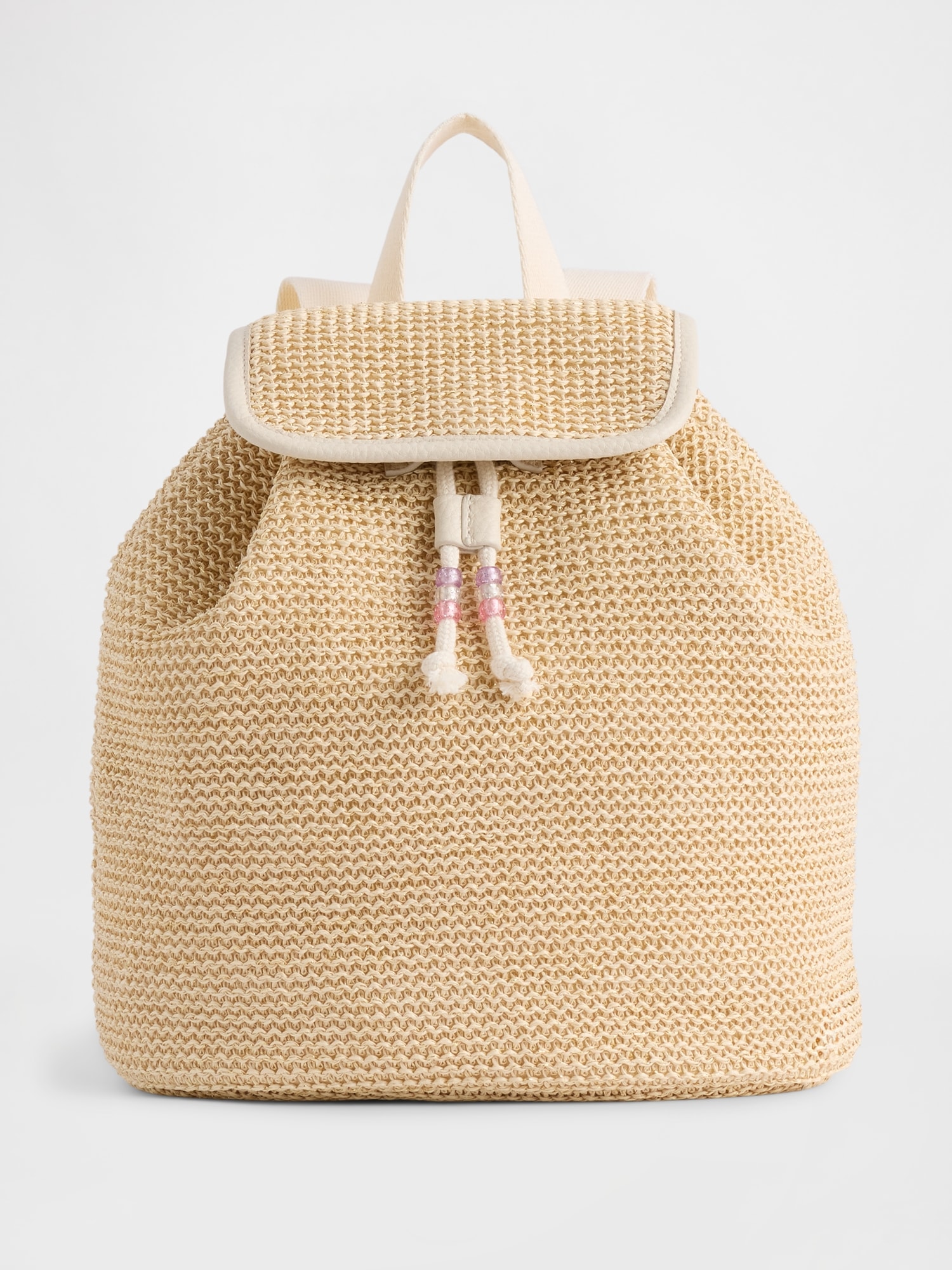 Kids Shimmer Straw Backpack