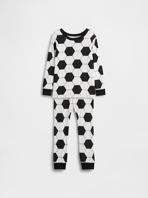 Image number 1 showing, Baby & Toddler Organic Brushed Cotton Soccer PJ Set