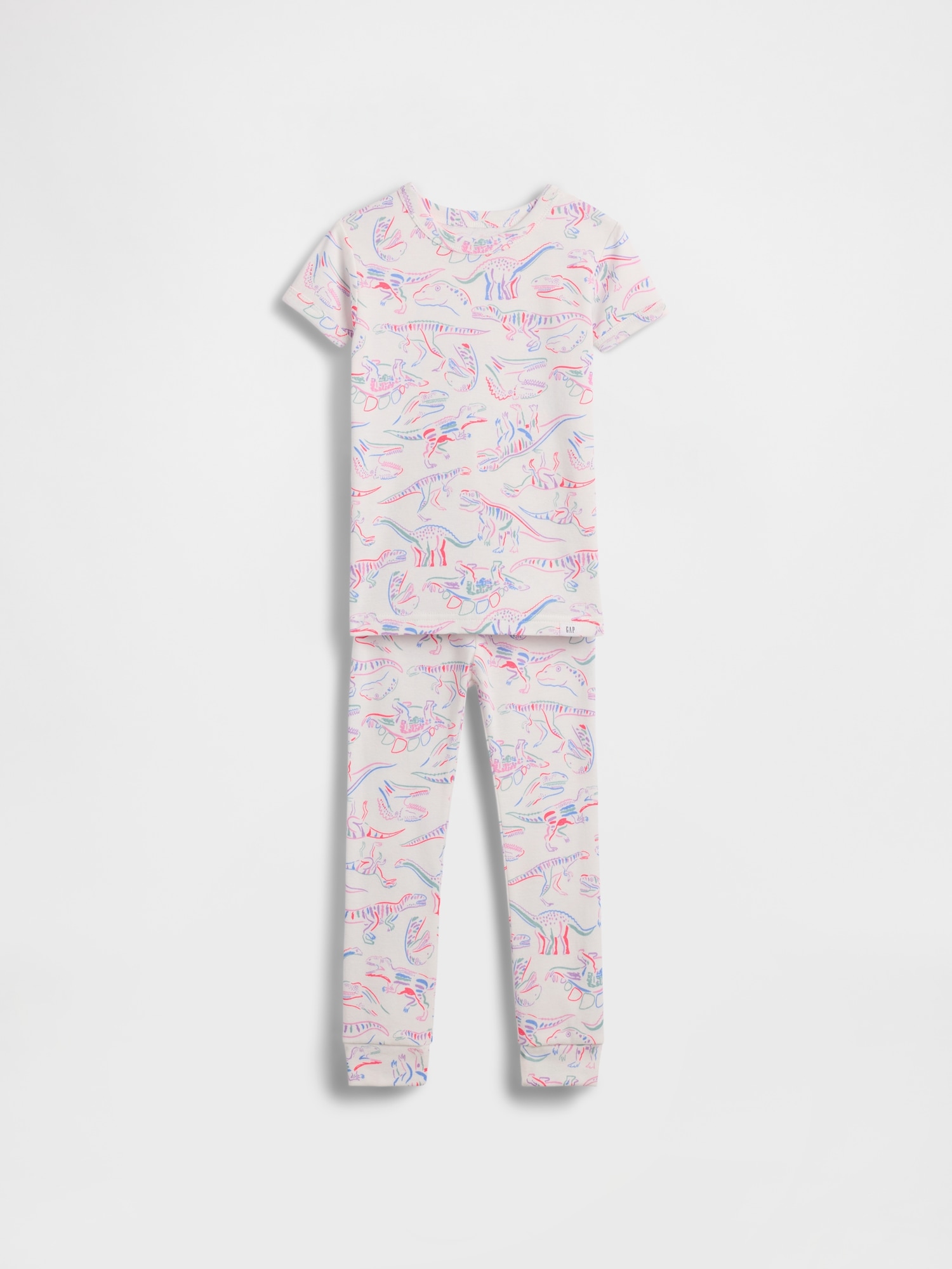PYJAMA EN COTON BIOLOGIQUE BROSSÉ À MOTIF DE DINOSAURES POUR BÉBÉ ET TOUT-PETIT
