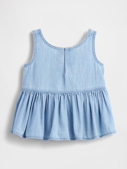 Image number 3 showing, Baby & Toddler Bow Denim Tank Top