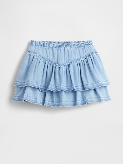 Image number 2 showing, Baby & Toddler Denim Ruffle Skort